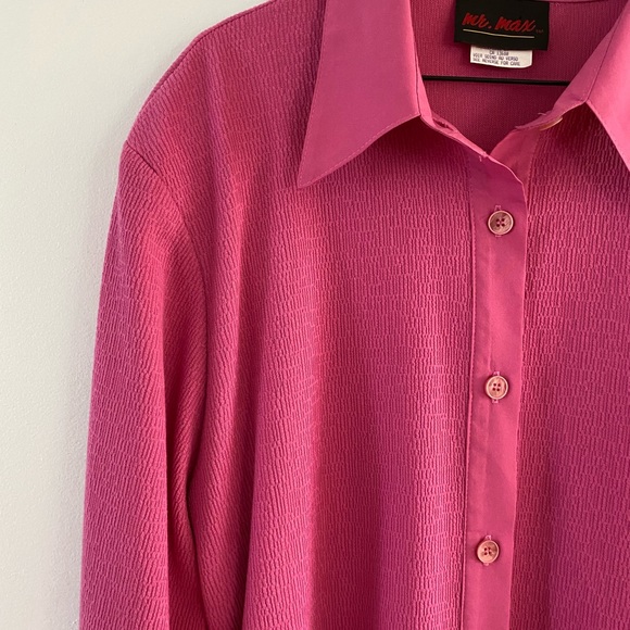 SOLD ELSEWHERE - Vintage Barbie Hot Pink Button-up Blouse - Picture 4 of 8